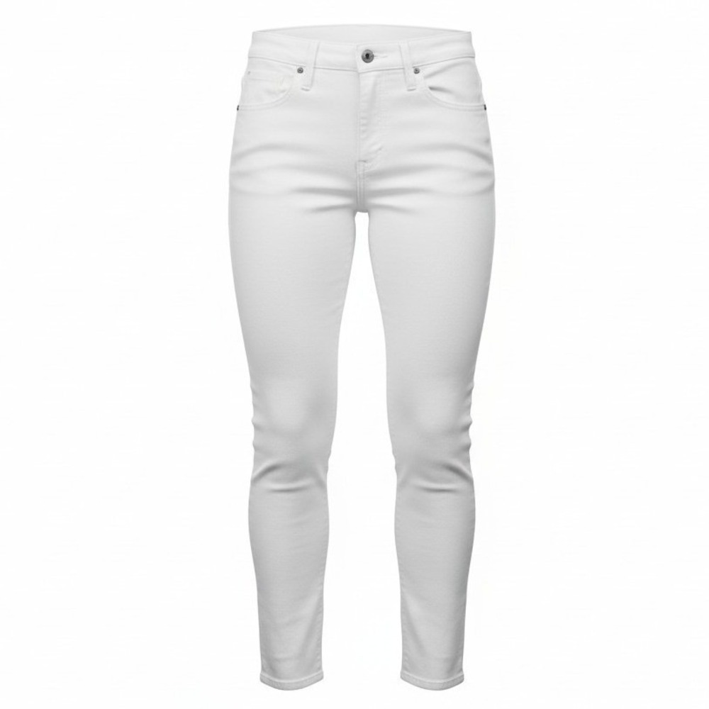 AGOLDE Women Jeans 29 White Mid Rise Stretch Sophie Crop Minimalist Chic Coastal